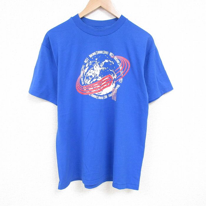 ヘインズ 90s 半袖Tシャツ 地球 ブルー XL | 古着