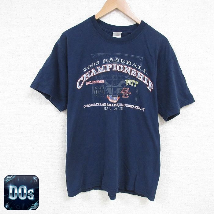【50%OFF】ビンテージ 00s 半袖Tシャツ ベースボール ネイビー L | 古着