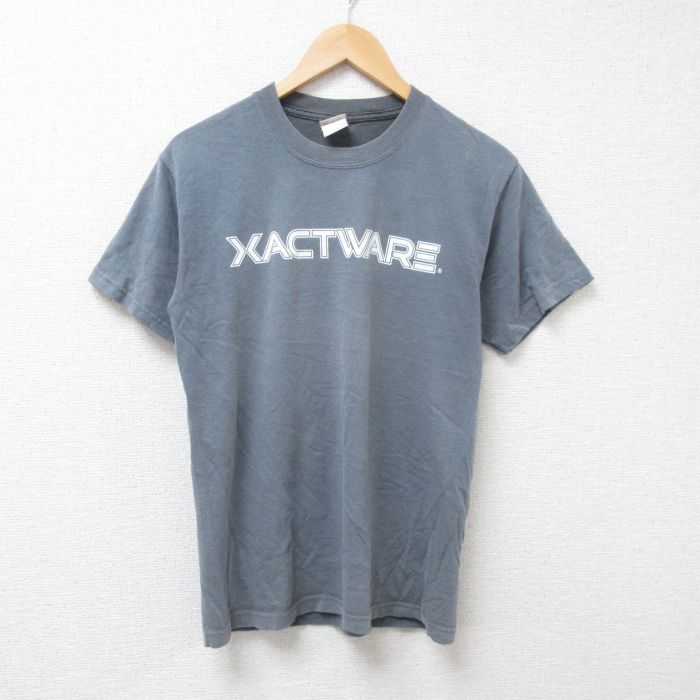 ヘインズ 00s 半袖Tシャツ XACTWARE グレー M | 古着