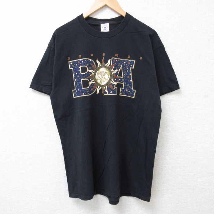L★古着 半袖 ビンテージ Tシャツ メンズ 90年代 90s BA コットン クルーネック USA製 黒 ブラック 25jun25 中古