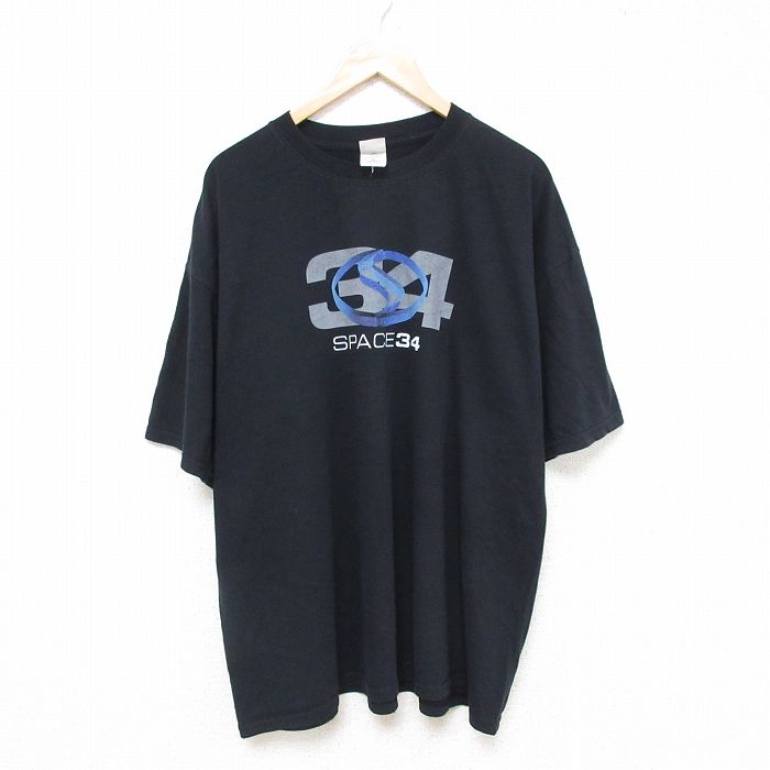 スペース34 00s 半袖Tシャツ ブラック XL | 古着