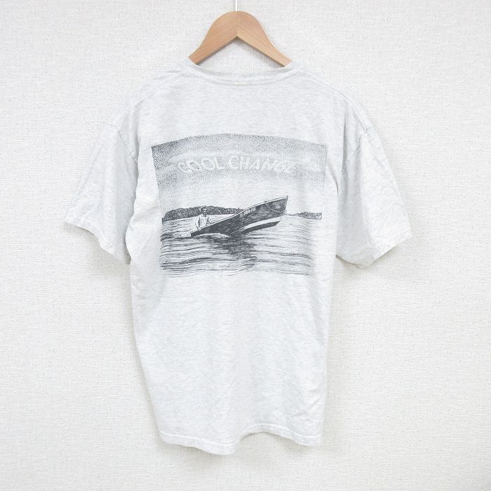 ボート釣り 00s 半袖Tシャツ グレー XL | 古着
