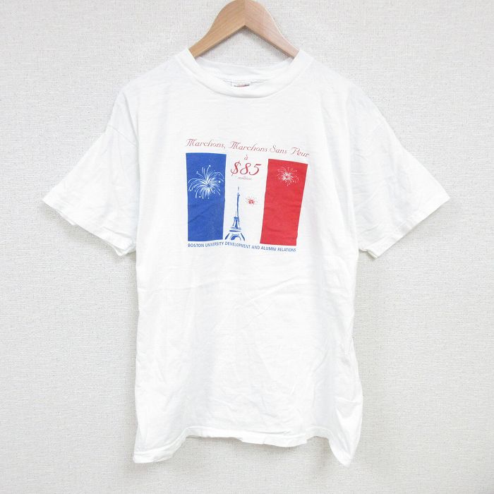 フルーツオブザルーム 00s 半袖Tシャツ エッフェル塔 ホワイト XL | 古着