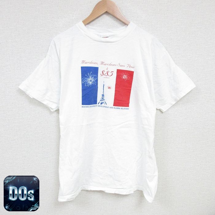 【50%OFF】フルーツオブザルーム 00s 半袖Tシャツ エッフェル塔 ホワイト XL | 古着