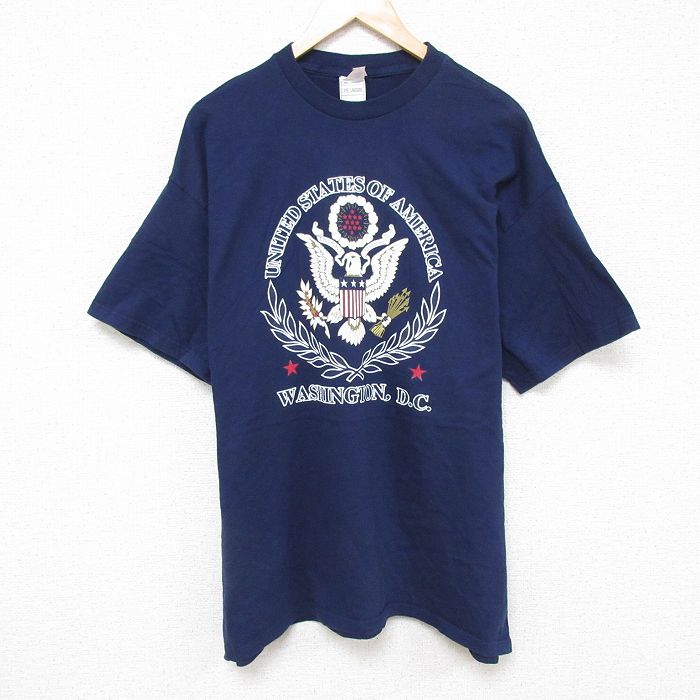 フルーツオブザルーム 00s 半袖Tシャツ ワシントンDC ネイビー XL | 古着