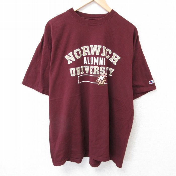 NORWICH 00s 半袖Tシャツ バーガンディ XL | 古着