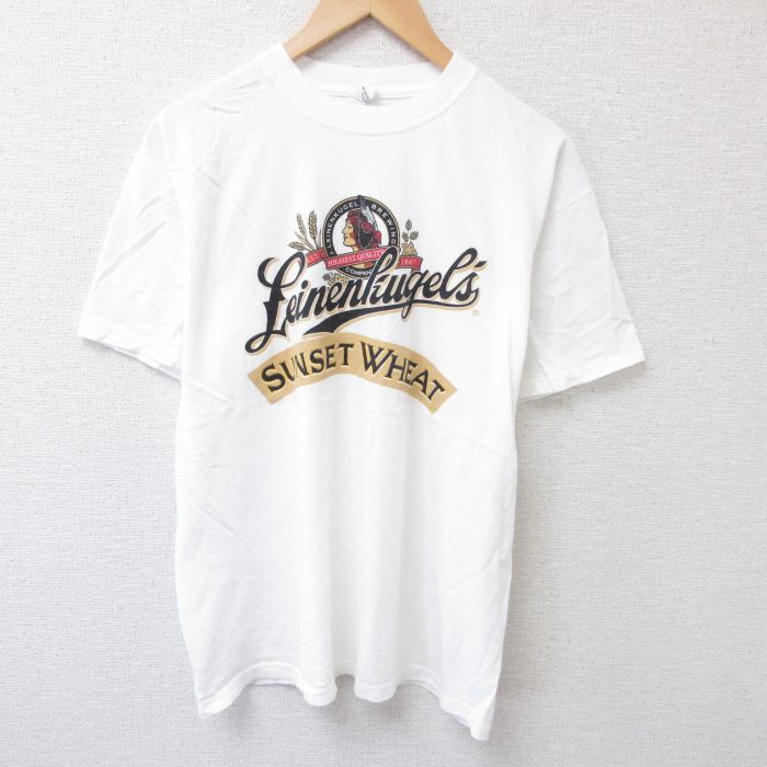 L★古着 半袖 ビンテージ Tシャツ メンズ 00年代 00s サンセット コットン クルーネック 白 ホワイト 25jun30 中古