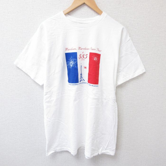 フルーツオブザルーム 00s 半袖Tシャツ エッフェル塔 ホワイト XL | 古着