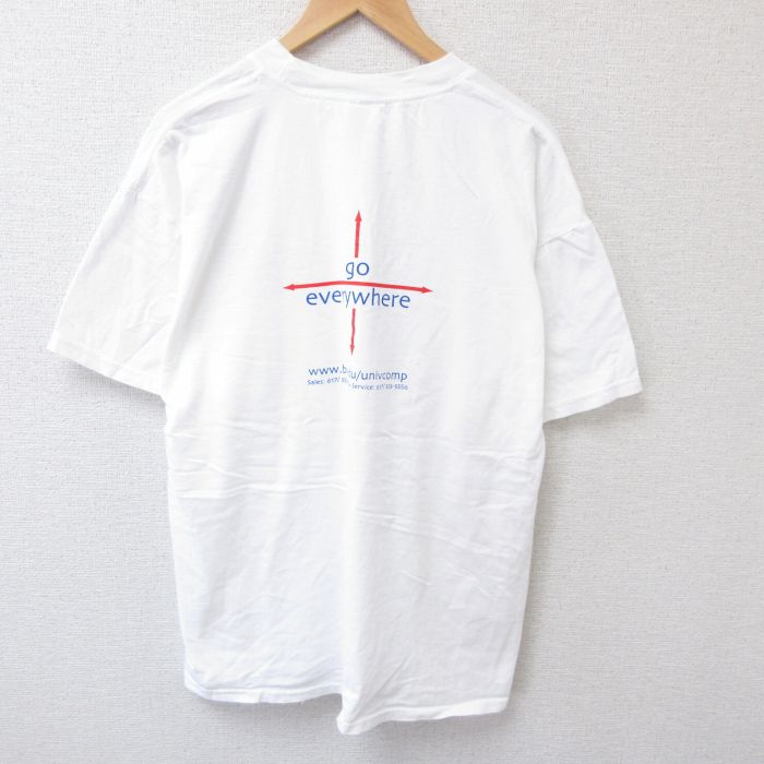 XL★古着 半袖 ビンテージ Tシャツ メンズ 00年代 00s go 大きいサイズ コットン クルーネック 白 ホワイト 25jun30 中古