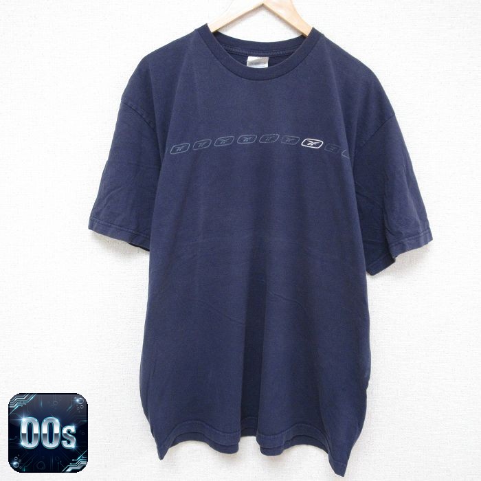 【50%OFF】リーボック 00s 半袖Tシャツ ネイビー XL | 古着