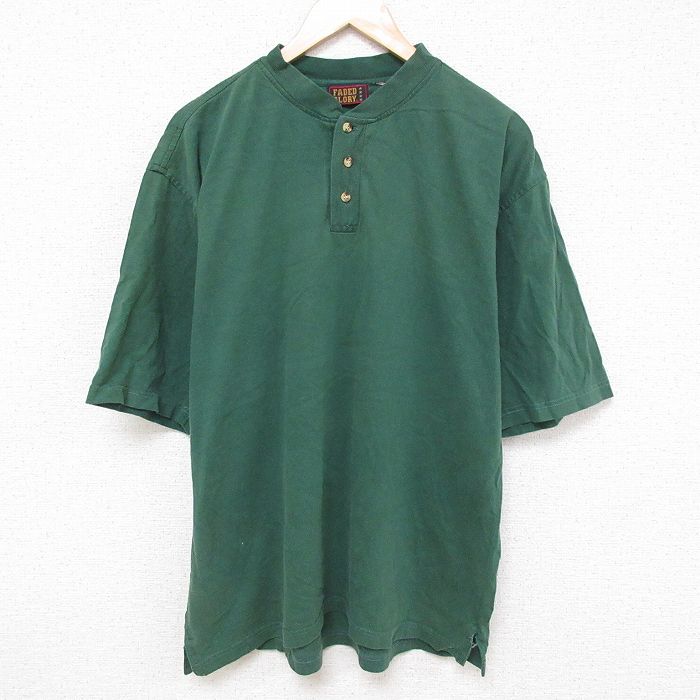 FADED GLORY 00s 半袖ヘンリーネックTシャツ グリーン XL | 古着