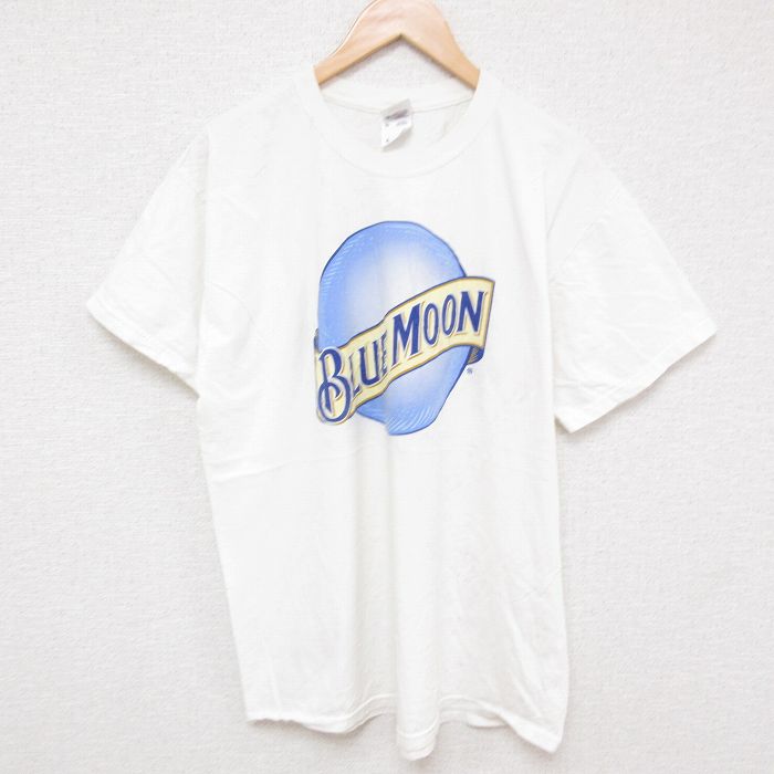 XL★古着 フルーツオブザルーム 半袖 ビンテージ Tシャツ メンズ 00年代 00s ブルームーン　コットン クルーネック 白 ホワイト 25jul01 中古