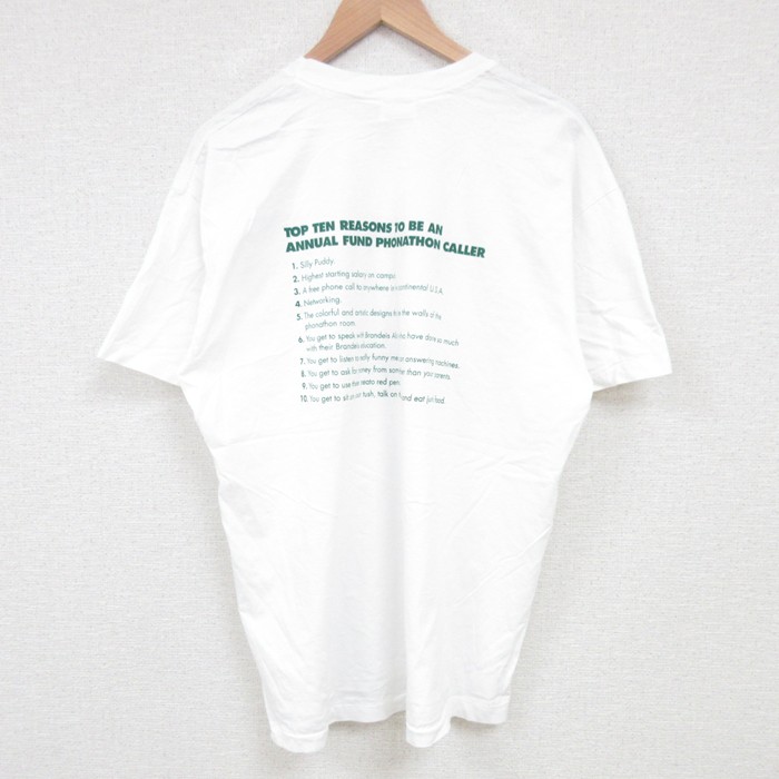 XL★古着 ヘインズ Hanes 半袖 ビンテージ Tシャツ メンズ 90年代 90s メッセージ コットン クルーネック USA製 白 ホワイト 【spe】 25jul01 中古