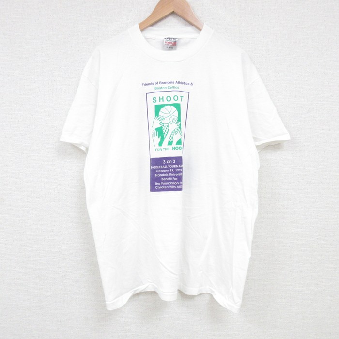 XL★古着 オニータ 半袖 ビンテージ Tシャツ メンズ 90年代 90s シュート 企業広告 クルーネック USA製 白 ホワイト 【spe】 25jul01 中古