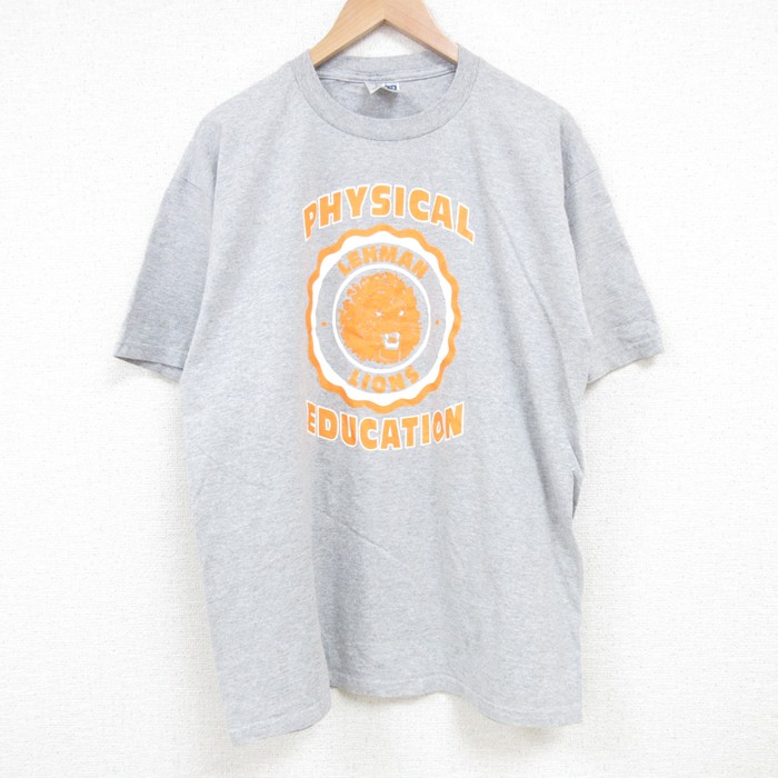 L★古着 ジャージーズ 半袖 ビンテージ Tシャツ メンズ 00年代 00s ライオンズ クルーネック グレー 霜降り 25jul03 中古