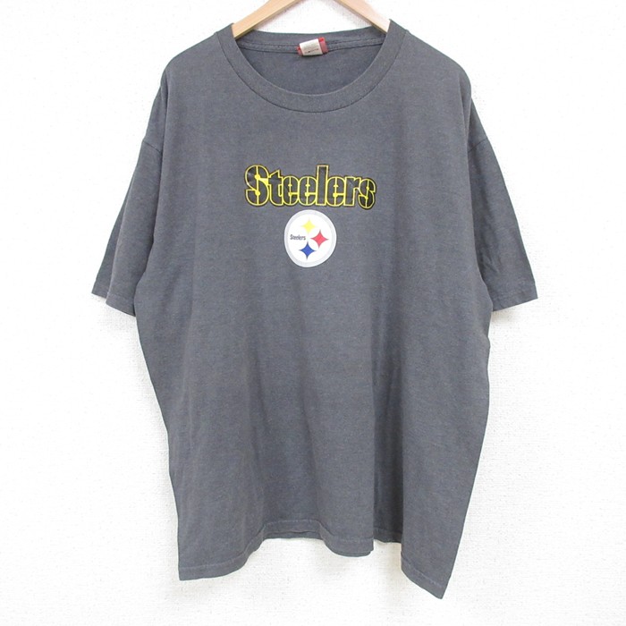 【50%OFF】NFL ピッツバーグスティーラーズ 00s 半袖Tシャツ グレー XL | 古着