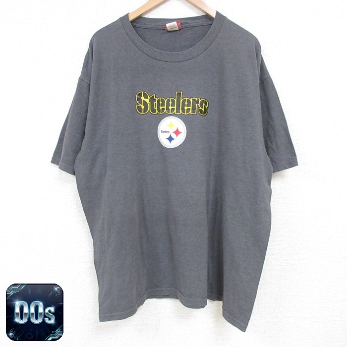 【50%OFF】NFL ピッツバーグスティーラーズ 00s 半袖Tシャツ グレー XL | 古着