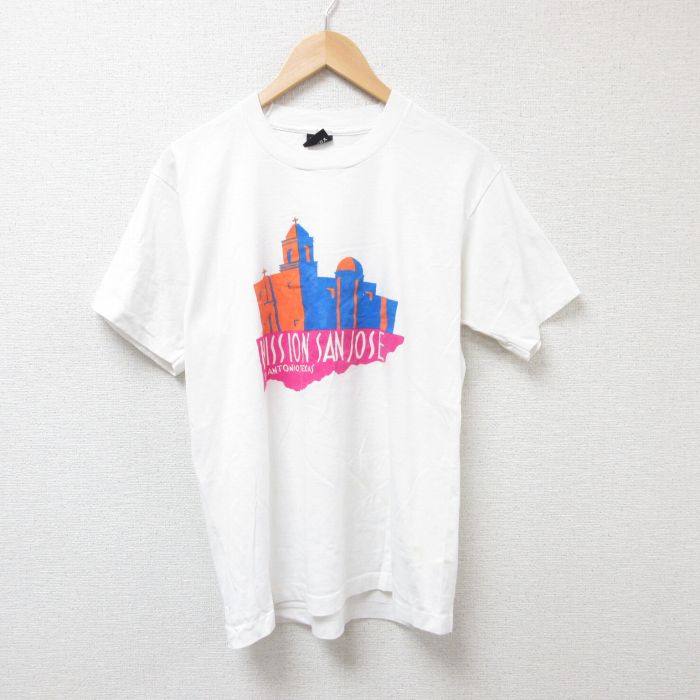 M★古着 スクリーンスターズ 半袖 ビンテージ Tシャツ メンズ 80年代 80s サンジョー クルーネック USA製 白 ホワイト 25jul07 中古
