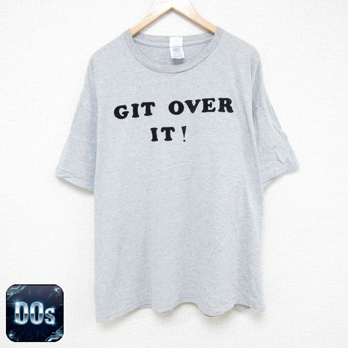 【50%OFF】GIT 00s 半袖Tシャツ フロッキープリント グレー XL | 古着