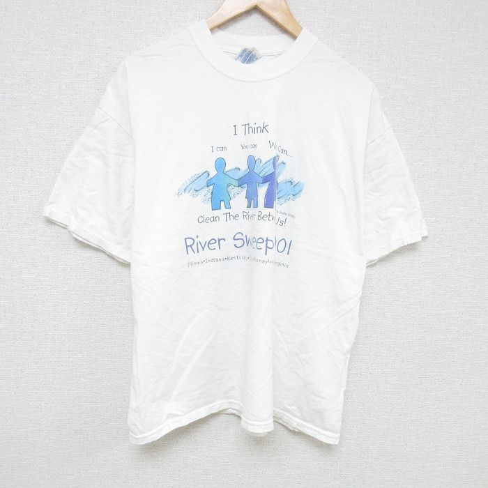 00s 半袖Tシャツ リバー企業広告 ホワイト XL | 古着