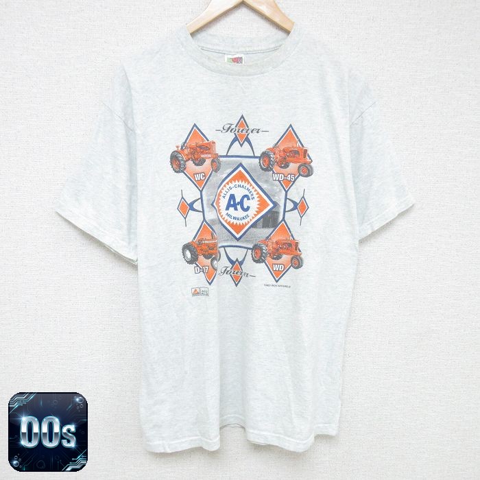 【50%OFF】フルーツオブザルーム 00s 半袖Tシャツ トラクター グレー XL | 古着