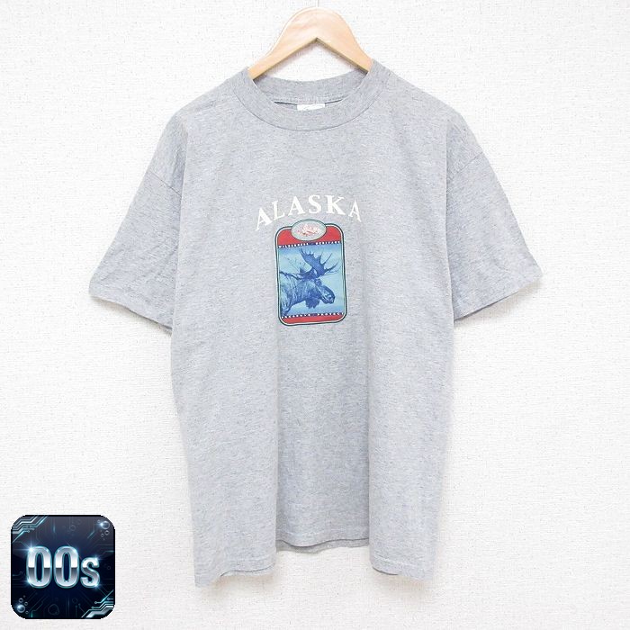 【50%OFF】00s 半袖Tシャツ アラスカ グレー L | 古着
