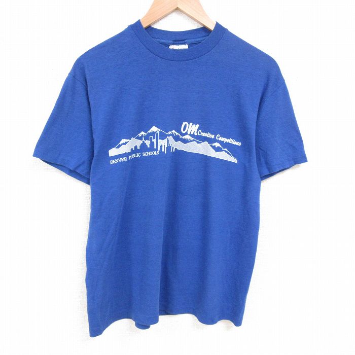80s 半袖Tシャツ デンバー ネイビー XL | 古着