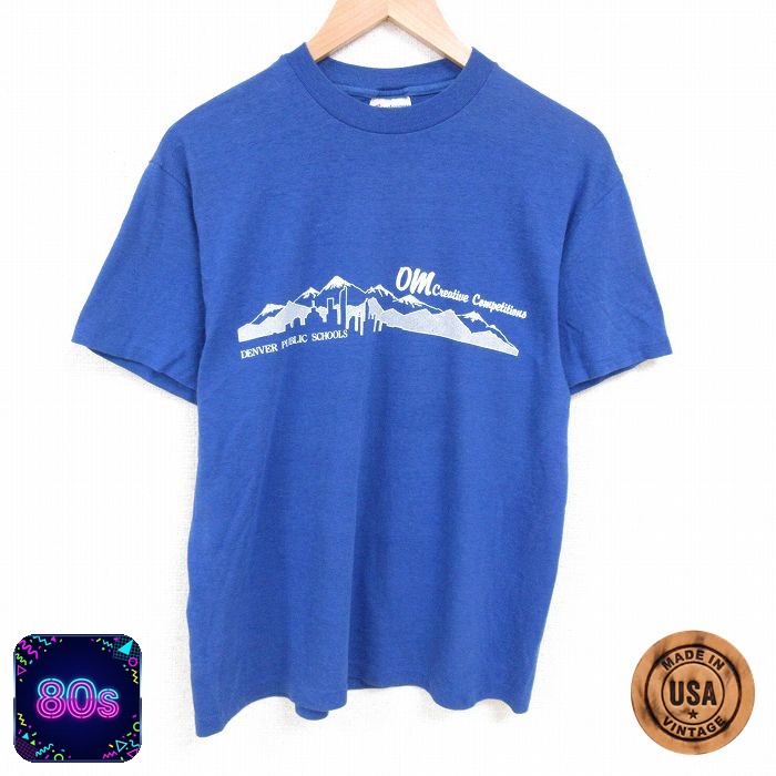80s 半袖Tシャツ デンバー ネイビー XL | 古着