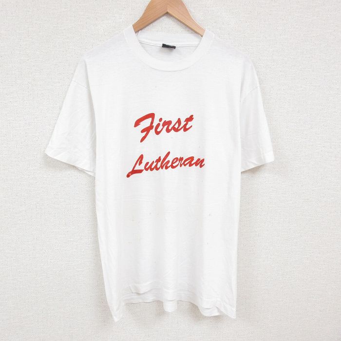【50%OFF】XL★古着 スクリーンスターズ 半袖 ビンテージ Tシャツ メンズ 90年代 90s First 大きいサイズ クルーネック USA製 白 ホワイト 25jul09 中古