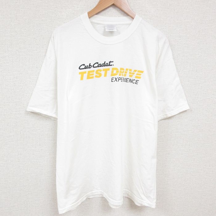 XL★古着 半袖 ビンテージ Tシャツ メンズ 00年代 00s テストドライブ 大きいサイズ コットン クルーネック 白 ホワイト 25jul09 中古