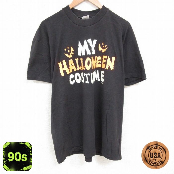 【50%OFF】90s 半袖Tシャツ ハロウィン ブラック XL | 古着