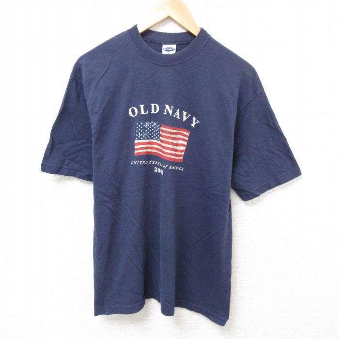 00s 半袖Tシャツ 星条旗 ネイビー L | 古着