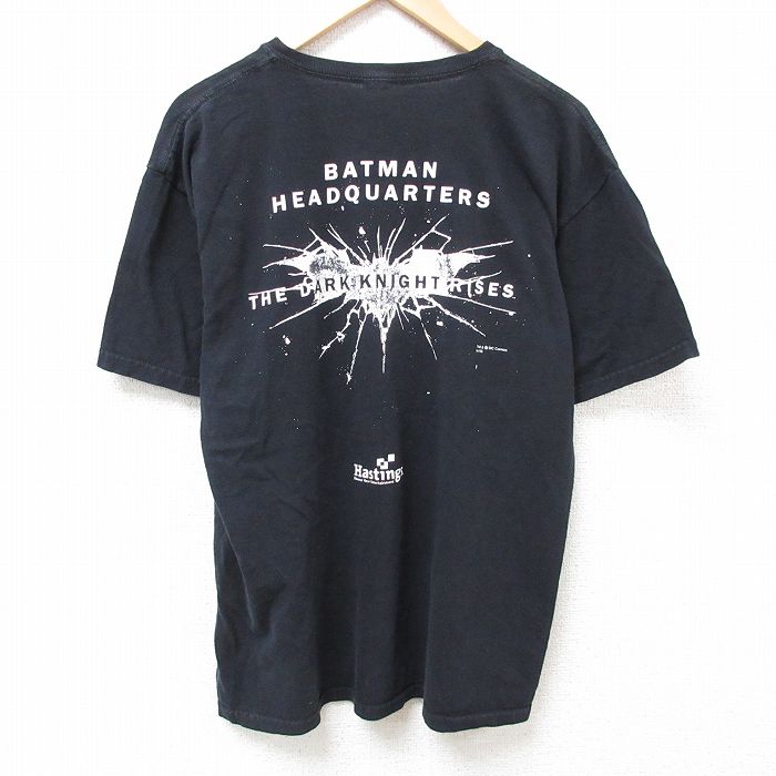 XL★古着 半袖 Tシャツ メンズ DCコミックス バットマン BATMAN クルーネック 黒 ブラック 25jul11 中古