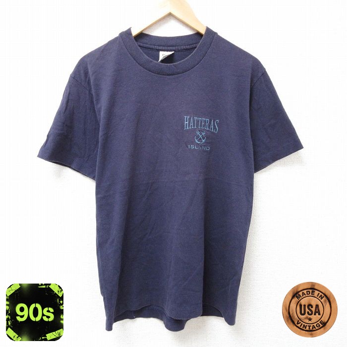 【50%OFF】90s 半袖Tシャツ アイランド ネイビー M | 古着