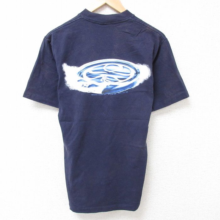 L★古着 半袖 ビンテージ Tシャツ メンズ 00年代 00s ENJOY コットン クルーネック 紺 ネイビー 25jul11 中古