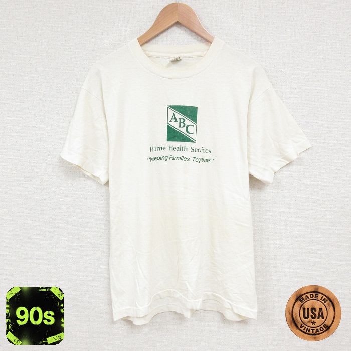 【50%OFF】フルーツオブザルーム 90s 半袖Tシャツ ABC ベージュ L | 古着