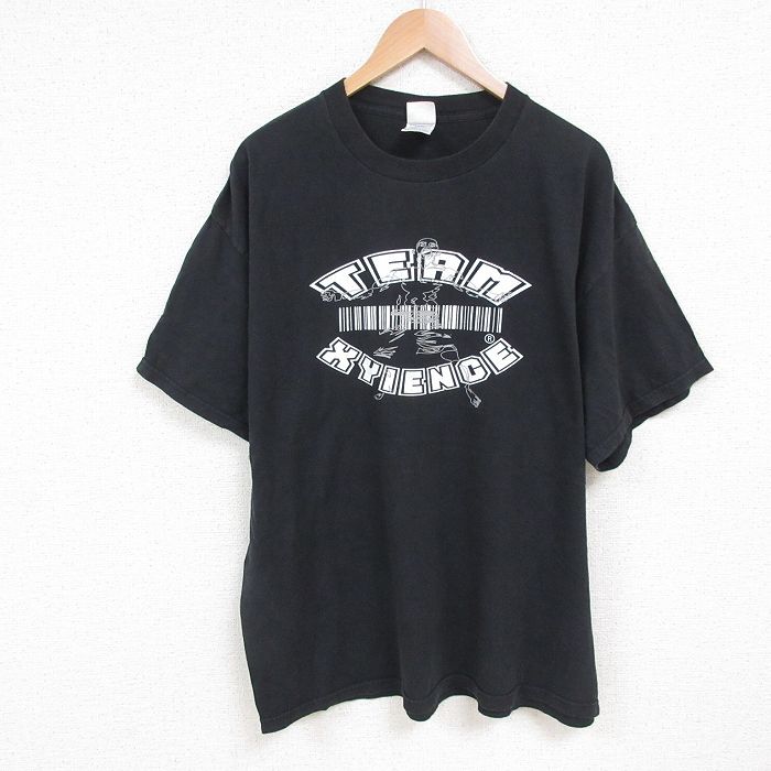 XL★古着 半袖 ビンテージ Tシャツ メンズ 00年代 00s サイエンス 大きいサイズ コットン クルーネック 黒 ブラック 25jul11 中古