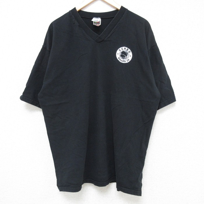 XL★古着 フルーツオブザルーム 半袖 ビンテージ Tシャツ メンズ 00年代 00s バスケットボール コットン クルーネック 黒 ブラック 25jul11 中古