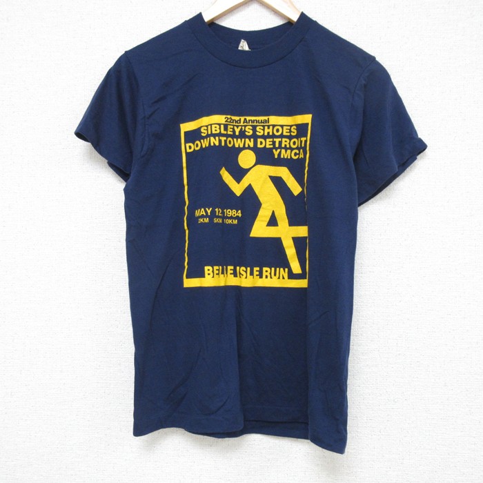 スクリーンスターズ 80s 半袖Tシャツ RUN ネイビー S | 古着