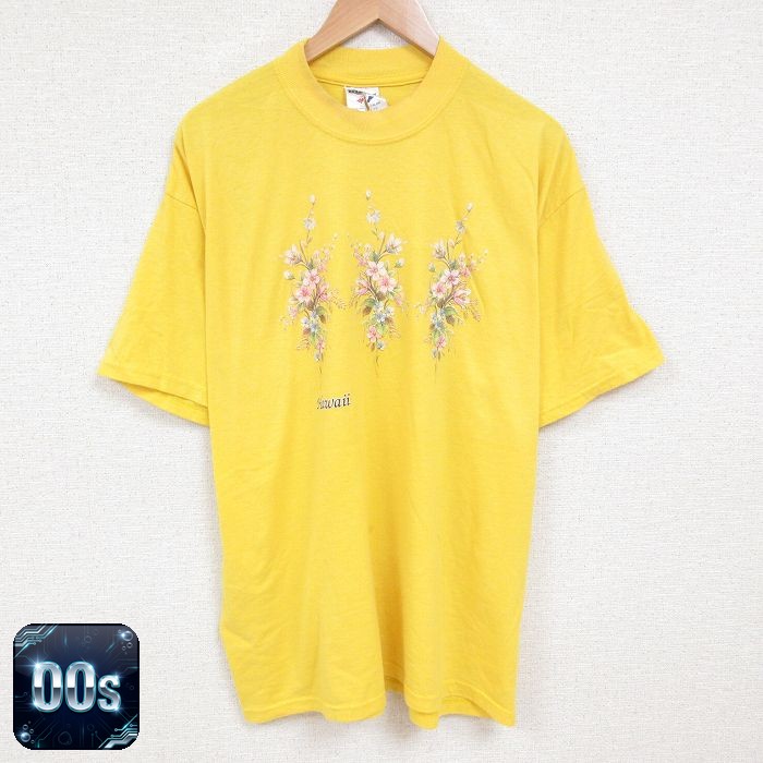 【50%OFF】ジャージーズ 00s 半袖Tシャツ 花 イエロー XL | 古着