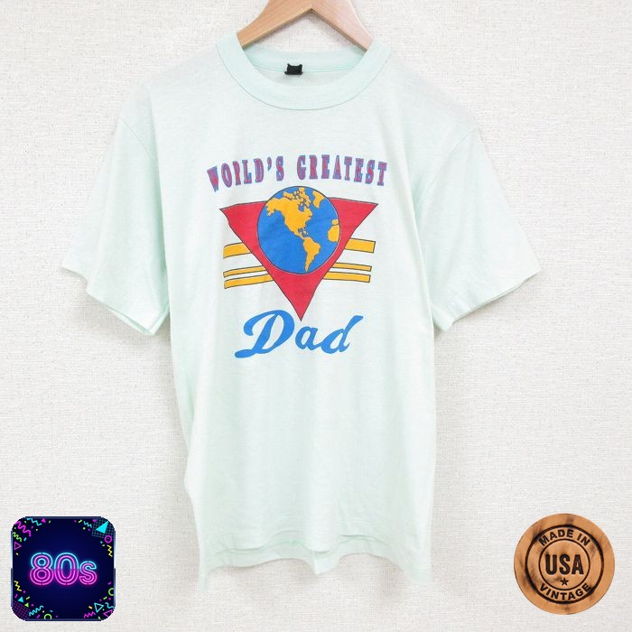 【50%OFF】80s 半袖Tシャツ 地球 グリーン L | 古着