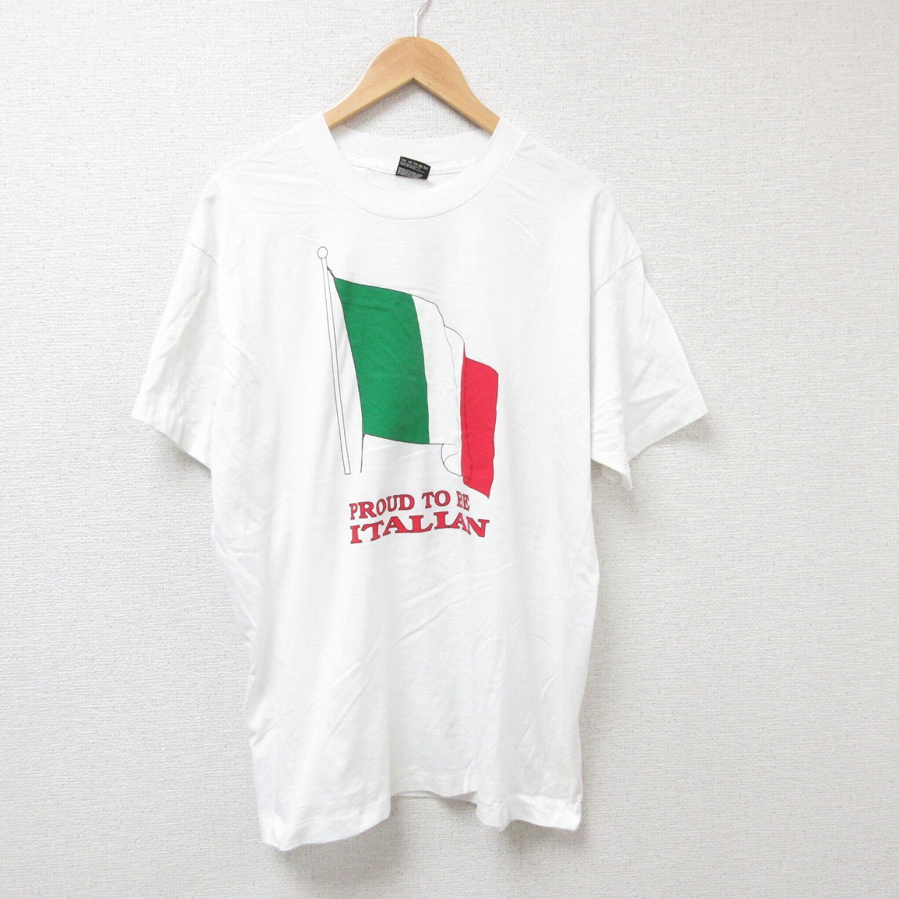 XL★古着 フルーツオブザルーム 半袖 ビンテージ Tシャツ メンズ 90年代 90s イタリアン クルーネック USA製 白 ホワイト 25jul14 中古