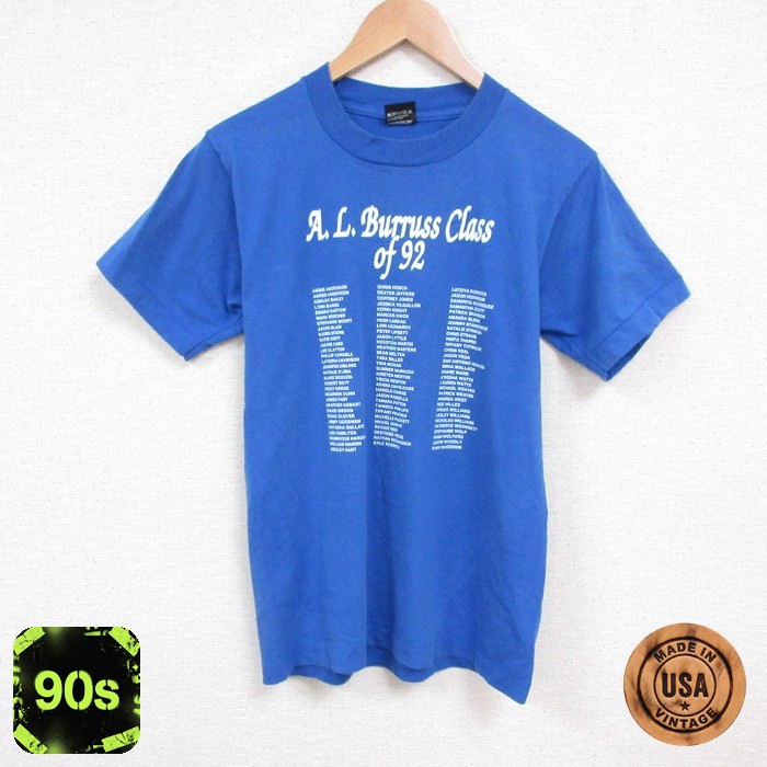 スクリーンスターズ 90s 半袖Tシャツ 名簿 ブルー M | 古着