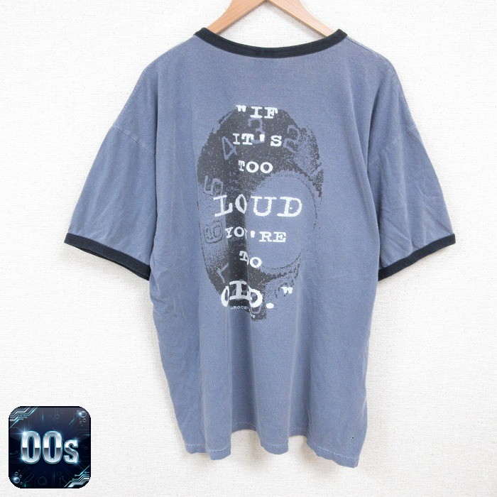 00s 半袖Tシャツ LOUD ネイビー XL | 古着