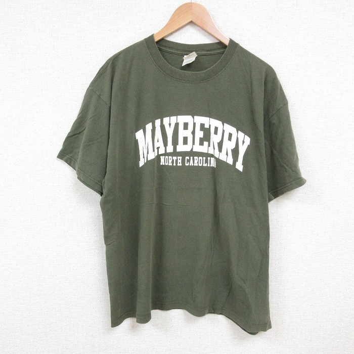 XL★古着 半袖 ビンテージ Tシャツ メンズ 00年代 00s ノースカロライナ 大きいサイズ コットン クルーネック 薄緑 グリーン 25jul16 中古