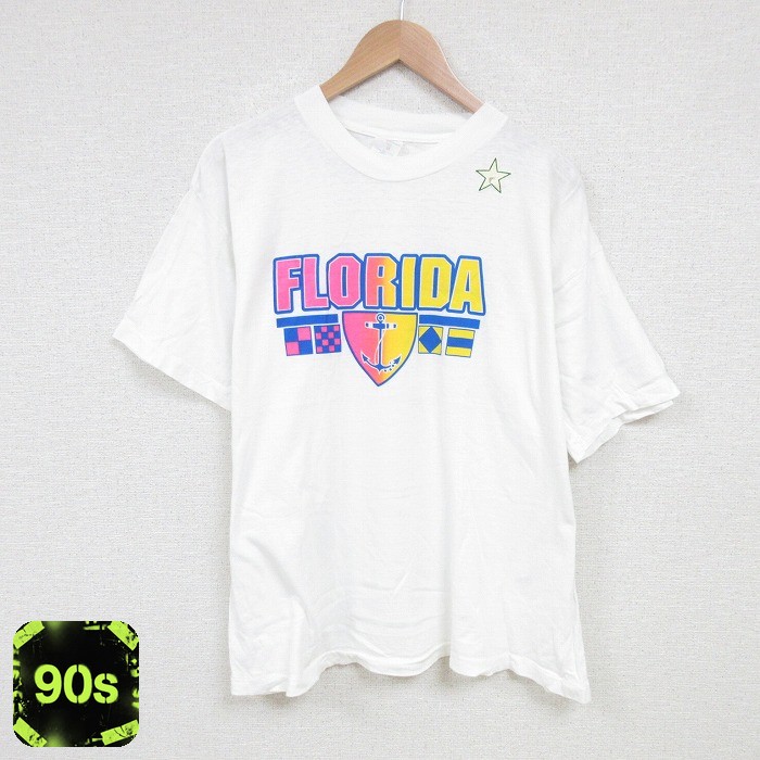 【50%OFF】90s 半袖Tシャツ フロリダ ホワイト XL | 古着