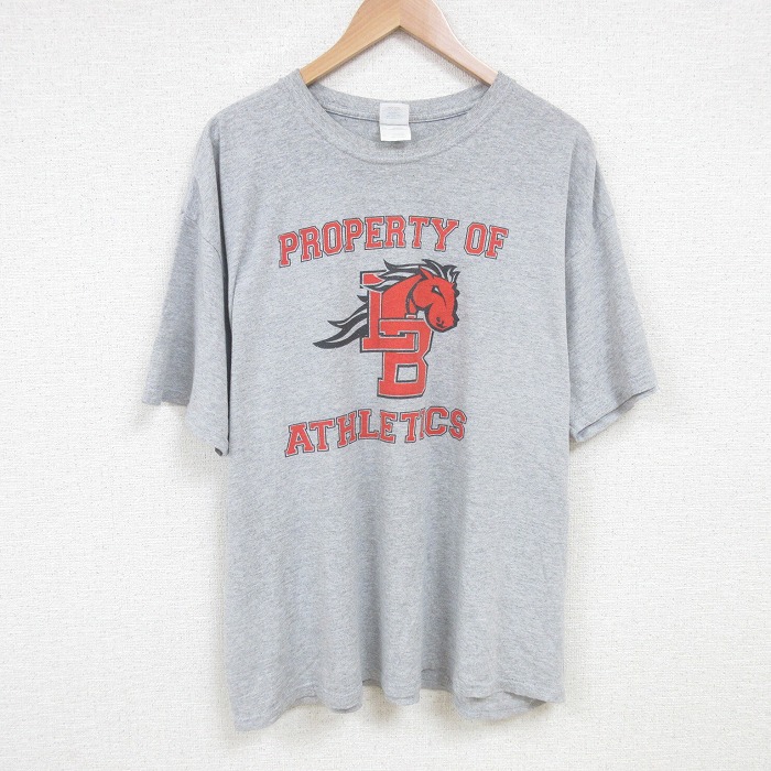 00s 半袖Tシャツ 馬 グレー XL | 古着