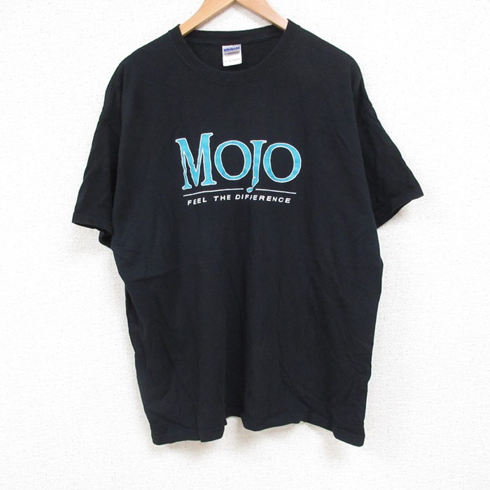 XL★古着 半袖 ビンテージ Tシャツ メンズ 00年代 00s MOJO コットン クルーネック 黒 ブラック 25jul15 中古
