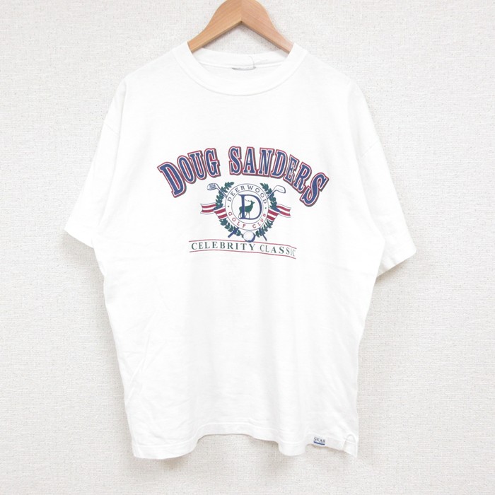 XL★古着 半袖 ビンテージ Tシャツ メンズ 00年代 00s ゴルフ クルーネック 白 ホワイト 25jul15 中古