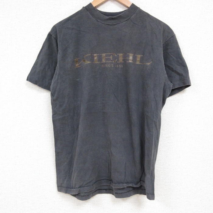 M★古着 半袖 ビンテージ Tシャツ メンズ 90年代 90s KIEHL スタッフ限定 クルーネック 黒 ブラック 25jul15 中古